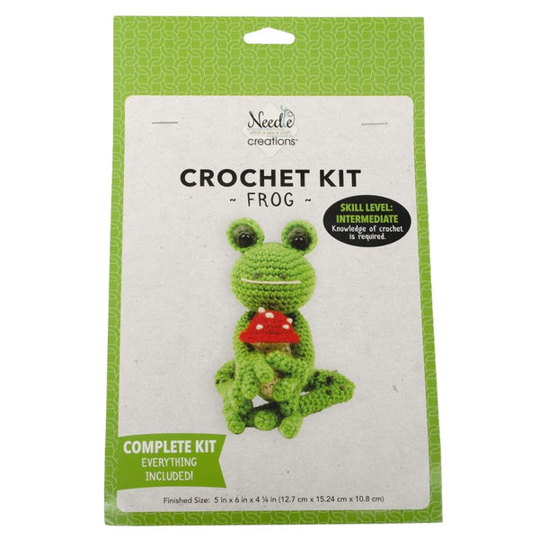 Fabric Editions Crochet Kit - Frog 4.75"X5.5"X4.25"*