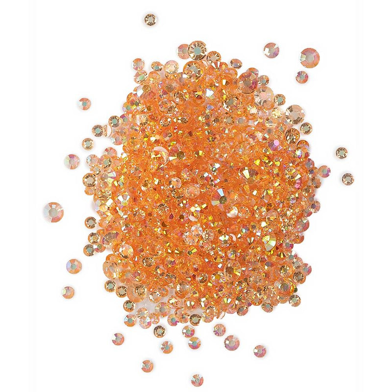 Buttons Galore Crystalz Clear Flat Back Gems - Peach*
