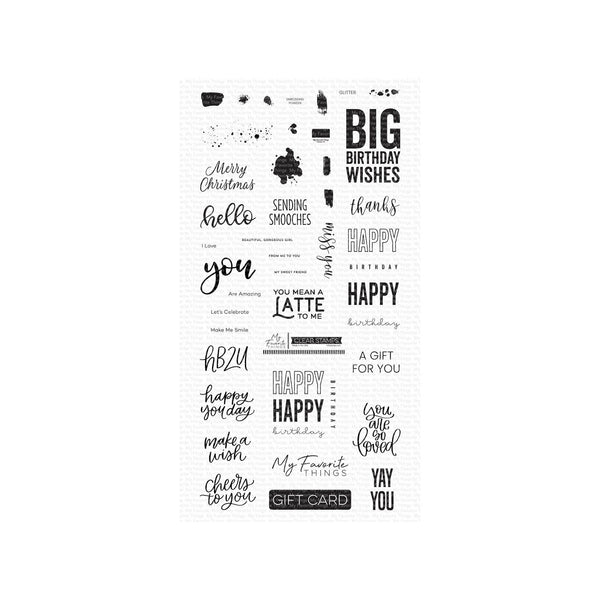 My Favorite Things Clear Stamps 4" x 8" - Mini Messages & More