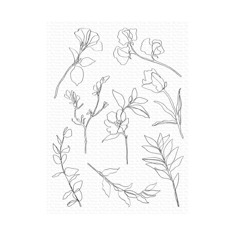 My Favorite Things Clear Stamps 6"x 8" - Sketchy Blooms*