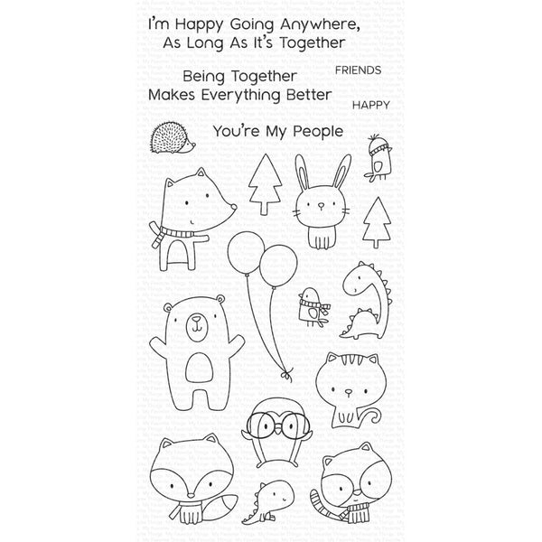 My Favorite Things Clearly Sentimental Stamps 4"X8" Better Together Animals*