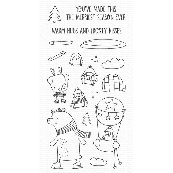My Favorite Things Clear Stamps 4"X8" Warm Hugs and Frosty Kisses*