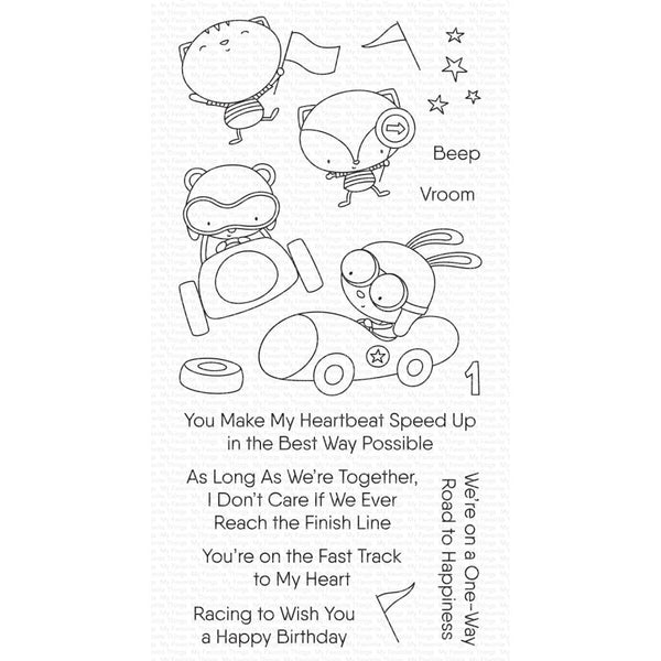 My Favorite Things Clearly Sentimental Stamps 4"X8" - Fast-Track Friends