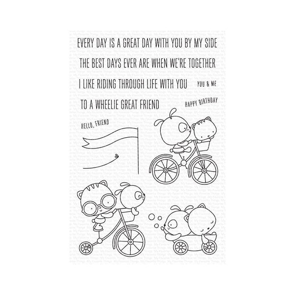 My Favorite Things Clear Stamps 4"X6" - Wheelie Great Friend