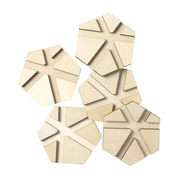 Mod Podge Hex River Pouring Coasters 5/Pkg 4"X4"X.0125"*