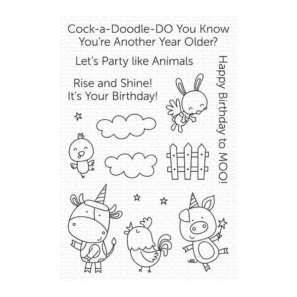 My Favorite Things Clear Stamps 4"x6" - Barnyard Birthday