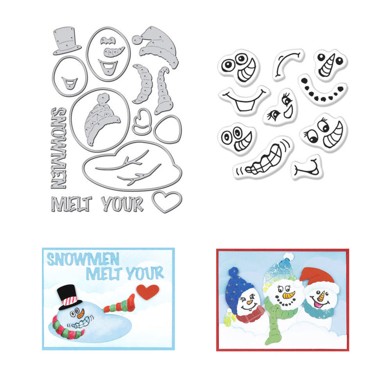 Stampendous Clear Stamp & Die Set - Snowmen Melt