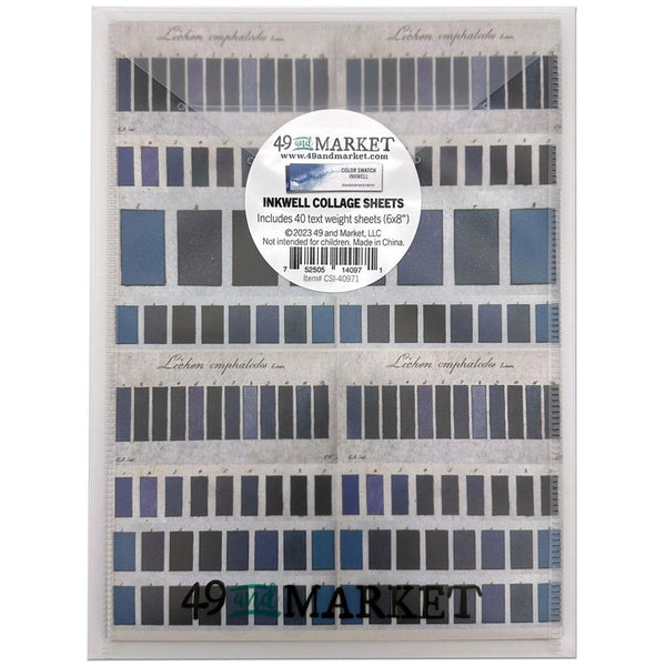 49 And Market Collage Sheets 6"X8" 40-pack Colour Swatch: Inkwell