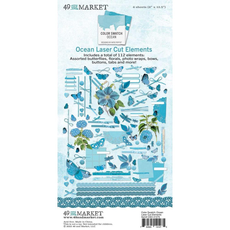 49 And Market Colour Swatch: Ocean Laser Cut Outs Elements
