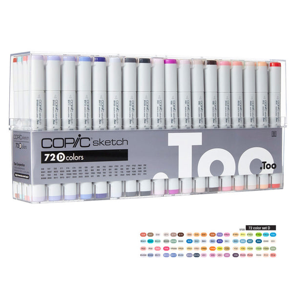 Copic Sketch Marker Pen Set - 72 D Colours