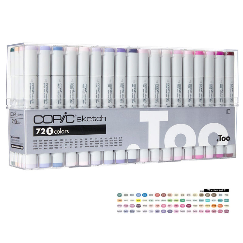 Copic Sketch Marker Pen Set - 72 E Colours