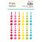 Simple Stories Colour Vibe - Enamel Dots Embellishments 72 pack - Brights