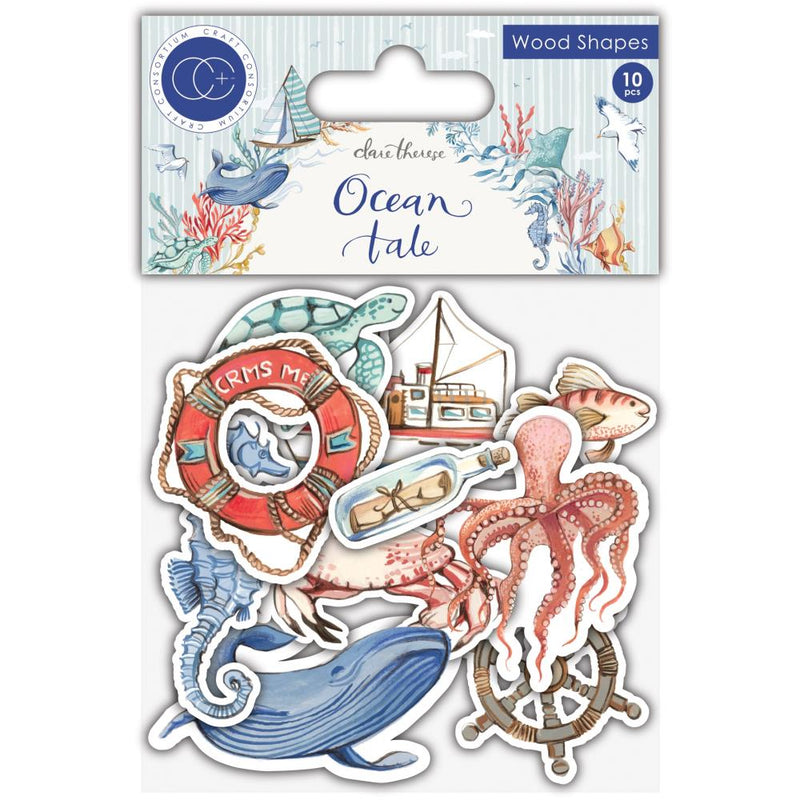 Craft Consortium Laser-Cut Wooden Shapes 10 pack - Ocean Tales