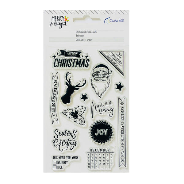 Creative Path Festive Clear Stamps - Merry & Bright