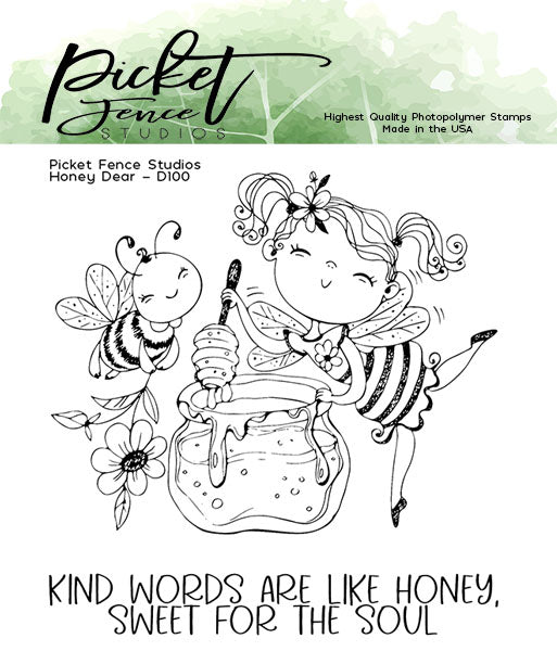 Picket Fence Studios - Clear Photopolymer Stamps - Honey Dear
