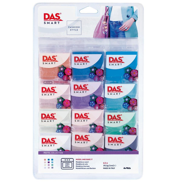 DAS Smart Clay Collection 1oz 12/Pkg - Pastel