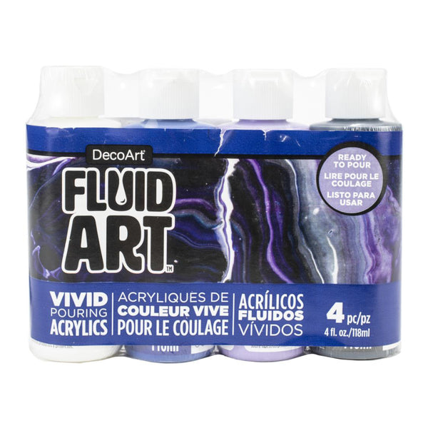 Deco Art - FluidArt Paint Pouring Value Pack 4 pack - Galactic