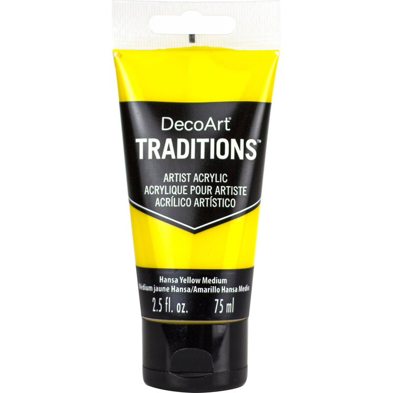 DecoArt Traditions Artists Acrylic Paint 2.54oz - Hansa Yellow Medium*