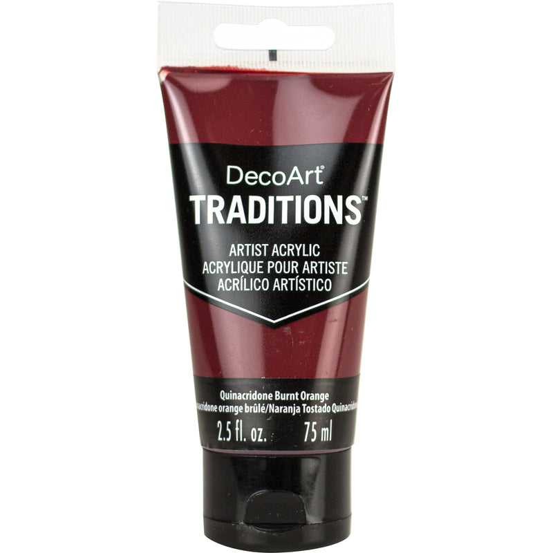 DecoArt Traditions Artist Acrylics 2.54oz - Quinacridone Burnt Orange*