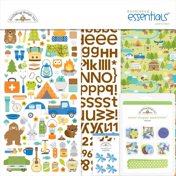 Doodlebug Essentials Page Kit 12"X12" - Great Outdoors*