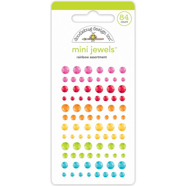 Doodlebug Adhesive Mini Jewels Rainbow Assortment*