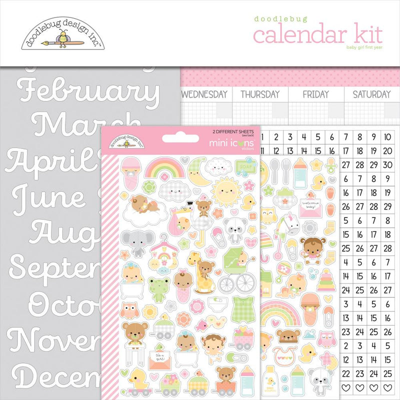 Doodlebug First Year Calendar Kit - Baby Girl*