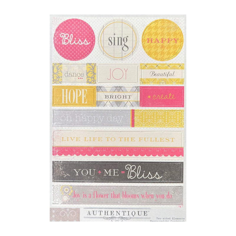 Authentique Two-Sided 4''x6'' Noteables - Blissful*