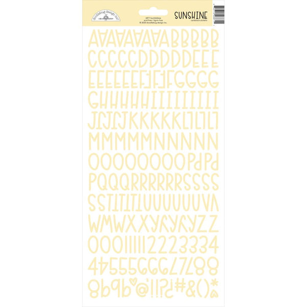 ^Doodlebug Sunshine Cardstock Alpha Stickers 6in x 13in - Bumblebee^
