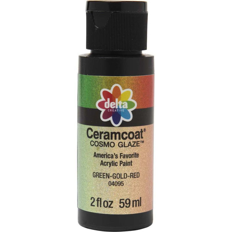 Ceramcoat Cosmo Glaze 2oz - Green/Gold/Red