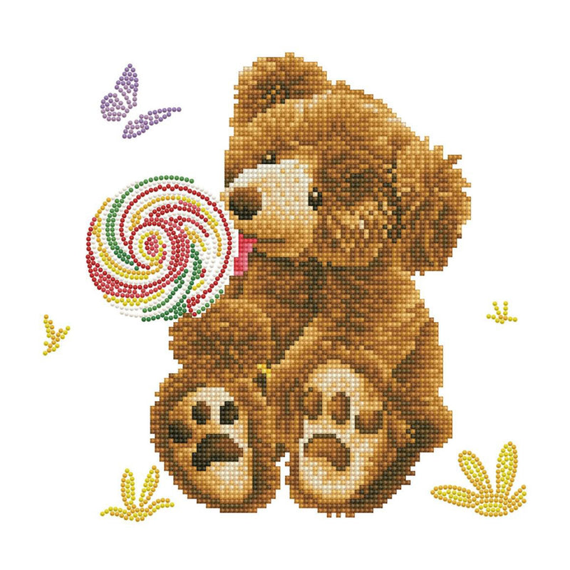 Diamond Dotz Diamond Art Kit 12"X12" - Honey Pot Bear Lolly Pop Lick