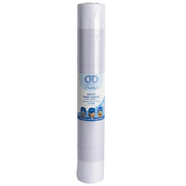 Diamond Dotz Gridded Fabric Roll With Adhesive 12"X19"*
