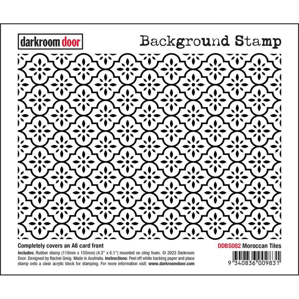 Darkroom Door Background Cling Stamp 4.3"X6.1" Moroccan Tiles