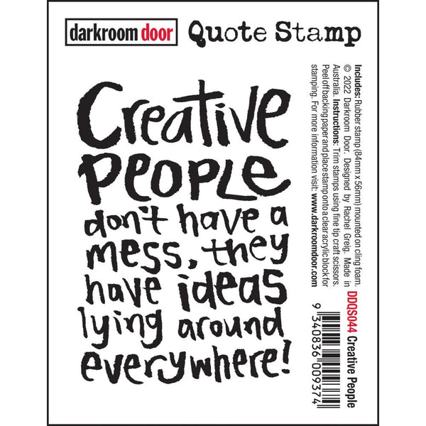 Darkroom Door Quote Cling Stamp 3.3"X2.3" - Creative People