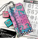Darkroom Door Cling Stamps 7.3"X5.1" - Sketched Numbers*