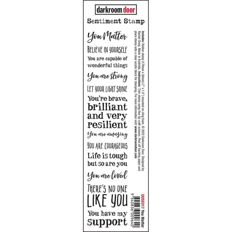 Darkroom Door sentiment stamp - You Matter