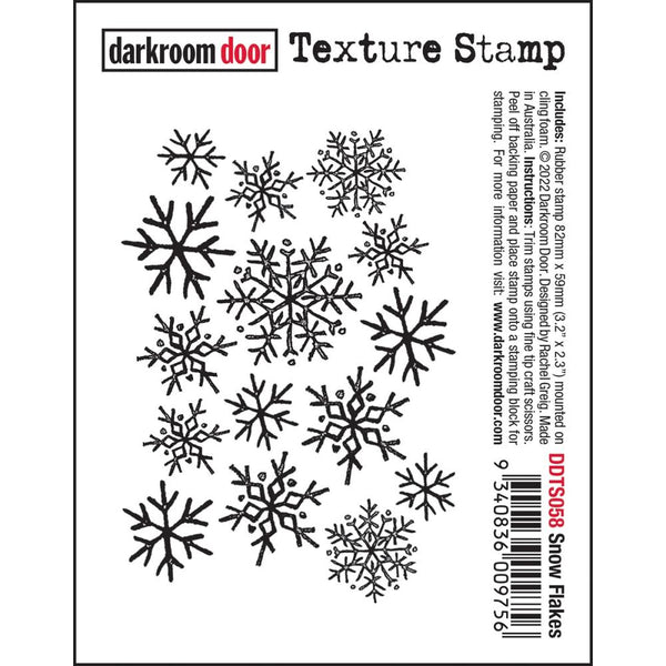 Darkroom Door Texture Stamp - Snow Flakes