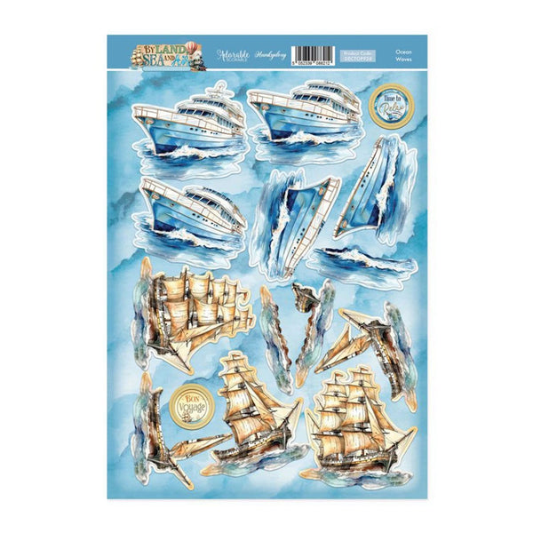 Hunkydory Ocean Waves Decoupage Topper Sheet