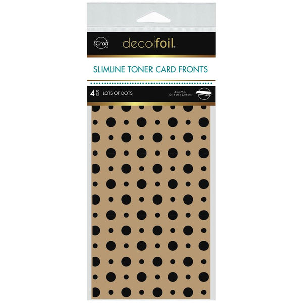 Deco Foil Kraft Toner Sheets 4"x 9" 4 pack - Lots Of Dots