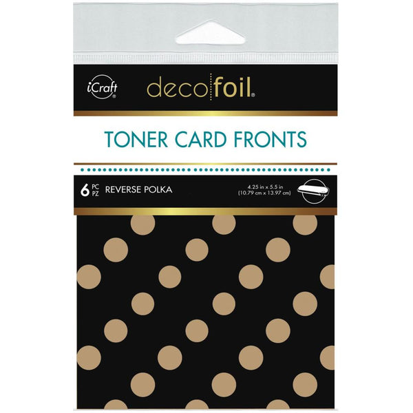 Deco Foil Kraft Toner Sheets 4.25"x 5.5" 6 pack - Reverse Polka