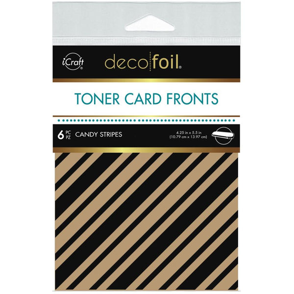 Deco Foil Kraft Toner Sheets 4.25"x 5.5" 6 pack - Candy Stripes*