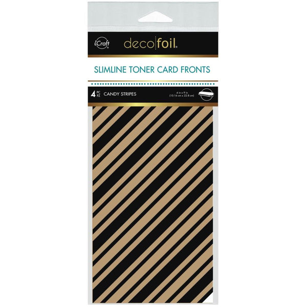Deco Foil Kraft Toner Sheets 4"x 9" 4 pack - Candy Stripes*