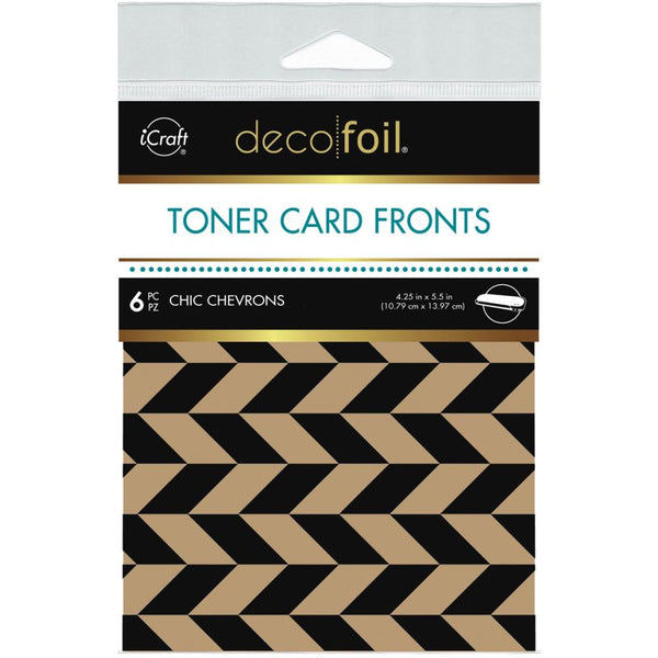 Deco Foil Kraft Toner Sheets 4.25"x 5.5" 6 pack - Chic Chevrons
