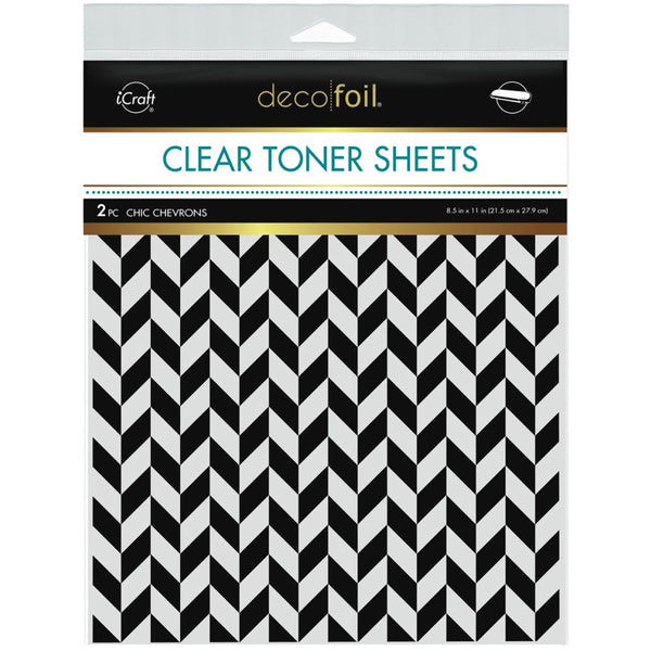 Deco Foil Clear Toner Sheets 8.5"X11" 2 pack - Chic Chevrons