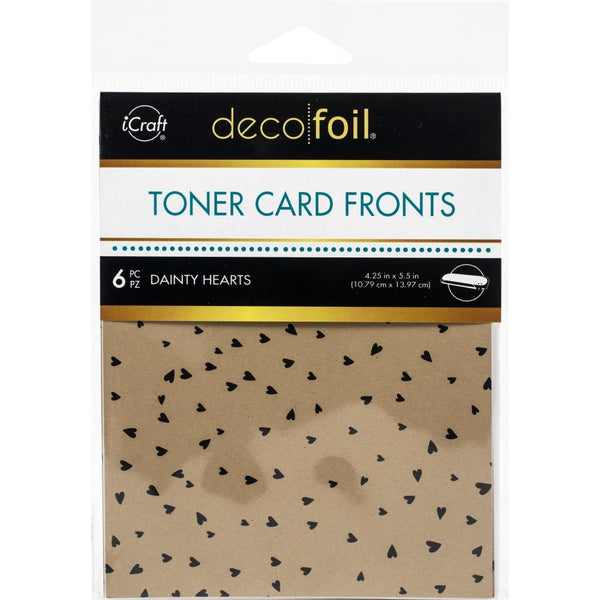 Deco Foil Kraft Toner Sheets 4.25"X5.5" 6 pack - Dainty Hearts*