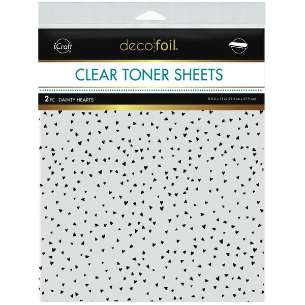 Deco Foil Clear Toner Sheets 8.5"X11" 2 pack - Dainty Hearts*