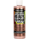 DecoArt FluidArt Ready -To-Pour Acrylic Paint 8oz - Rose Gold Metallic