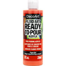 DecoArt FluidArt Ready -To-Pour Acrylic Paint 8oz - Poppy Red*