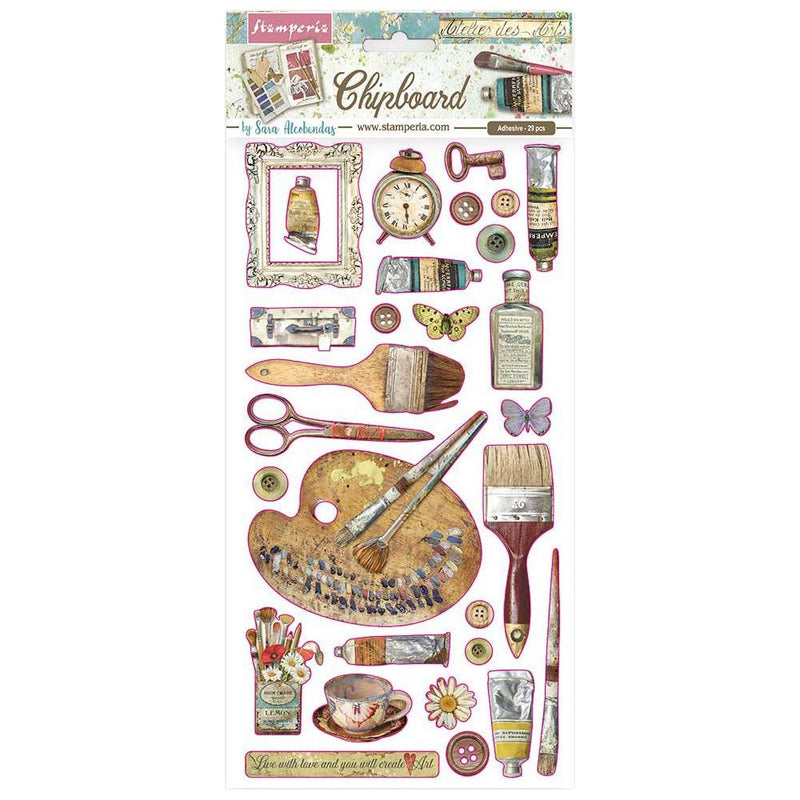 Stamperia Adhesive Chipboard 6"x 12" - Atelier Decorations