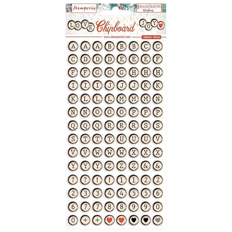 Stamperia Adhesive Chipboard 6"x 12" - Romantic Christmas*