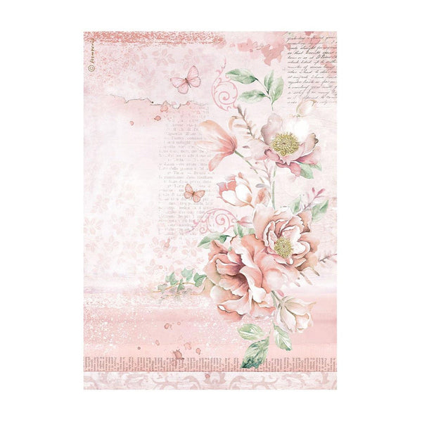 Stamperia Rice Paper Sheet A4 - Roseland - Flowers